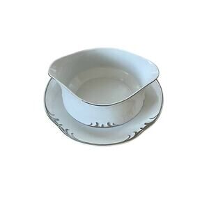 Vintage Embassy by STYLE HOUSE Gravy Boat with Attached Underplate
